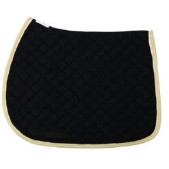 TuffRider Basic All Purpose Pad With Trim And Piping -Farm Housetack Store 100558 JPC TuffRider.Basic .AllPurpose.Saddle.Pad .Trim Piping Black.LightTan.Cream