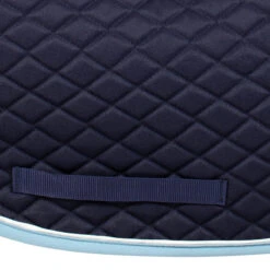 TuffRider Basic All Purpose Pad With Trim And Piping -Farm Housetack Store 100558 JPC TuffRider.Basic .AllPurpose.Saddle.Pad .Trim Piping Navy.LightBlue.White GirthStrap