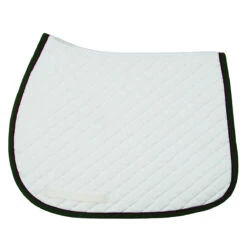 TuffRider Basic All Purpose Pad With Trim And Piping -Farm Housetack Store 100558 JPC TuffRider.Basic .AllPurpose.Saddle.Pad .Trim Piping White.Hunter.Burgundy