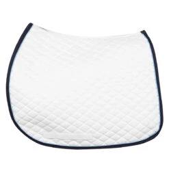 TuffRider Basic All Purpose Pad With Trim And Piping -Farm Housetack Store 100558 JPC TuffRider.Basic .AllPurpose.Saddle.Pad .Trim Piping White.Navy .LightBlue