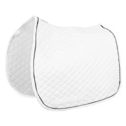 TuffRider Basic All Purpose Pad With Trim And Piping -Farm Housetack Store 100558 JPC TuffRider.Basic .AllPurpose.Saddle.Pad .Trim Piping White.White .Black Front