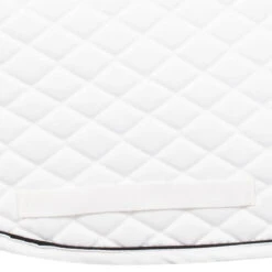 TuffRider Basic All Purpose Pad With Trim And Piping -Farm Housetack Store 100558 JPC TuffRider.Basic .AllPurpose.Saddle.Pad .Trim Piping White.White .Black GirthStrap