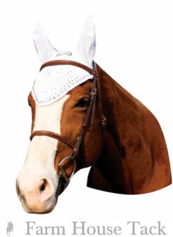 Equine Couture Fly Bonnet With Crystal -Farm Housetack Store 110741 white 1 36015.1498250683.1280.1280