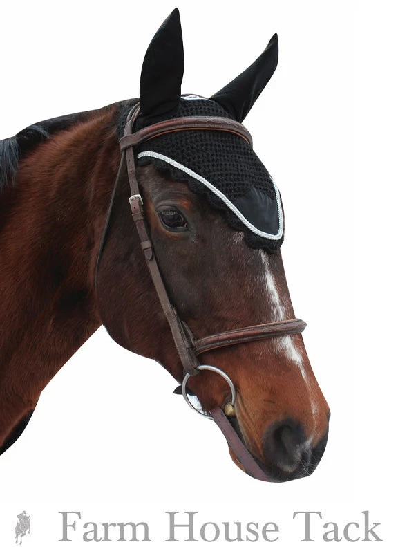 Equine Couture Fly Bonnet With Silver Rope 4 Equine Couture Fly Bonnet With Silver Rope - Image 2