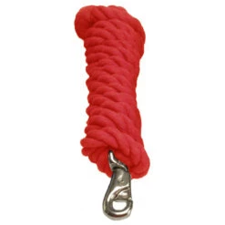 Cotton Lead Rope With Bull Snap -Farm Housetack Store 1289 Jacks Cotton.Lead .Rope .With .Bull .Snap Red