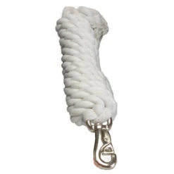 Cotton Lead Rope With Bull Snap -Farm Housetack Store 1289 Jacks Cotton.Lead .Rope .With .Bull .Snap White