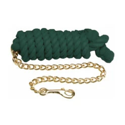 Cotton Lead Rope With Brass Plated Chain And Snap 12 Cotton Lead Rope With Brass Plated Chain And Snap -Farm Housetack Store 1307 Jacks Cotton.Lead Forest