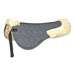 Equiline Cloud Synthetic Sheepskin Half Pad -Farm Housetack Store 181B11243 Equiline Cloud.Synthetic.Sheepskin.Half .Pad Grey