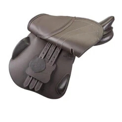 HDR Equipe Covered Close Contact Saddle -Farm Housetack Store 24164 JPC HDR Equipe.Covered.CC.Saddle Flap.Havana