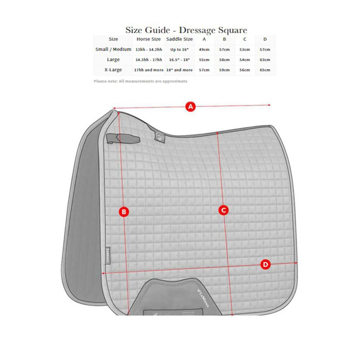 LeMieux Crystal Suede Dressage Square Pad 5 LeMieux Crystal Suede Dressage Square Pad - Image 3