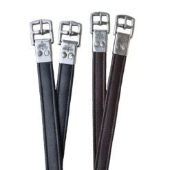 Black Oak By KL Select Riveted Half Hole Stirrup Leathers