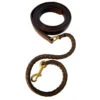 Walsh Leather Covered Chain Lead -Farm Housetack Store 58430 Walsh Leather.covered.Chain Brown Front