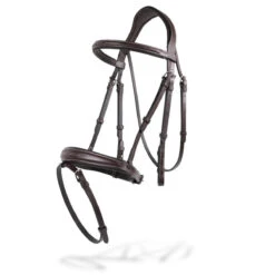 Jake Adams Padded Jumper Bridle With Removable Flash & Rubber Reins
