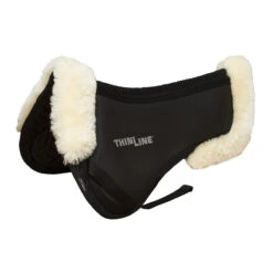 ThinLine Trifecta Half Pad With Sheepskin Rolls -Farm Housetack Store 7416 trifecta.half .pad .w.sheepskin.rolls natural