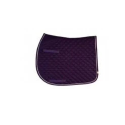 Lettia Coolmax AP Saddle Pad -Farm Housetack Store Dk Purple White Piping