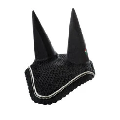 Equiline Rio Ear Bonnet With Rhinestone Trim -Farm Housetack Store E01070 EQline RIO.Ear .Bonnet.Rhinestone.Trim Black