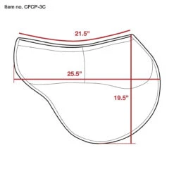 ECP Contoured Correction Eventing Pad 27 ECP Contoured Correction Eventing Pad -Farm Housetack Store ECP contoured.correction.eventing.pad diagram