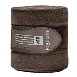 Equiline Polo Fleece Bandage Set -Farm Housetack Store Equiline Polo.Fleece.Bandages Set.of .4 Brown 121md04000012