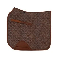 Sixteen Cypress Dressage Pad, Herringbone & Cognac