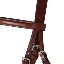 Huntley Equestrian Classic Fancy Stitched Schooling Hunter Bridle With Reins -Farm Housetack Store Huntley.Equestrian Classic.Fancy .Stitched.Bridle.With .Reins Brown Detail.1