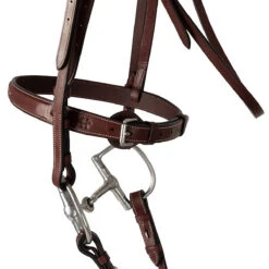 Huntley Equestrian Classic Fancy Stitched Schooling Hunter Bridle With Reins -Farm Housetack Store Huntley.Equestrian Classic.Fancy .Stitched.Bridle.With .Reins Brown Detail.2