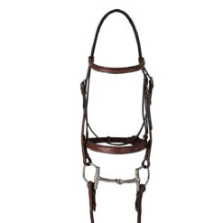 Huntley Equestrian Classic Fancy Stitched Schooling Hunter Bridle With Reins