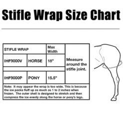 Ice Horse Stifle Wrap -Farm Housetack Store IHF9000V MacKinnon Hock.Wraps Size.Chart