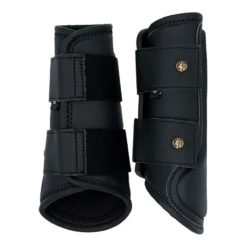 Sixteen Cypress Leatherette Splint Boots, Black