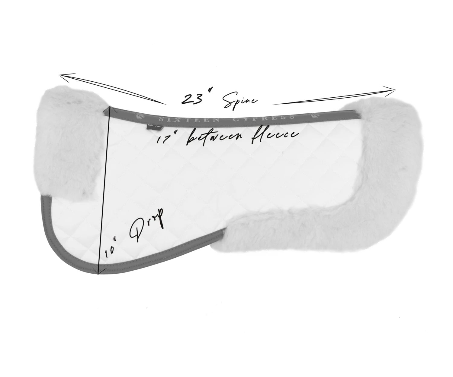 Sixteen Cypress Wool Fleece Half Pad, Herringbone & Cognac 4 Sixteen Cypress Wool Fleece Half Pad, Herringbone & Cognac - Image 2