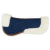 Sixteen Cypress Merino Wool Fleece Half Pad, Navy & Cognac