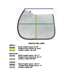 Ogilvy Jump Profile Pad - Custom 8 Ogilvy Jump Profile Pad - Custom -Farm Housetack Store Ogilvy profilepad dimensions