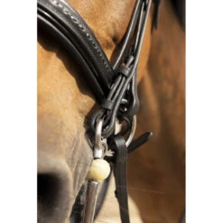 Penelope Saddle Stitch Double Bridle -Farm Housetack Store Penelope French.EQ Double.Bridle Saddle.Stitch Black Side