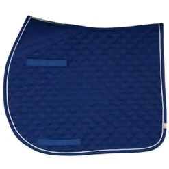 Lettia Coolmax AP Saddle Pad -Farm Housetack Store Royal White Piping