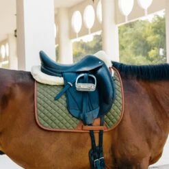 Sixteen Cypress Dressage Pad, Pearl & Cognac -Farm Housetack Store SixteenCypress olive dressage 5013934c 8e24 497c a216 a982fb2c48bd