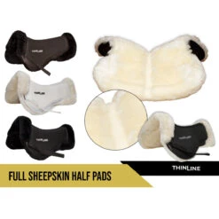 ThinLine Full Sheepskin Trifecta Half Pad -Farm Housetack Store TL full.sheepskin.trifecta.half .pad details
