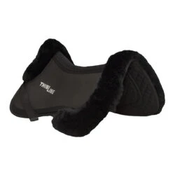 ThinLine Trifecta Half Pad With Sheepskin Rolls -Farm Housetack Store ThinLine Trifecta black 23365.1587493857.1280.1280