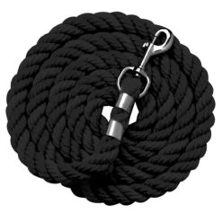 Perri's Solid Color Cotton Lead Rope -Farm Housetack Store black 20125.1588083388.1280.1280