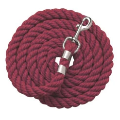 Perri's Solid Color Cotton Lead Rope -Farm Housetack Store burgundy 76756.1588083388.1280.1280