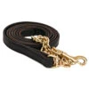 Perri's Leather Lead With Brass Plated Chain -Farm Housetack Store havana 07589.1588015126.1280.1280