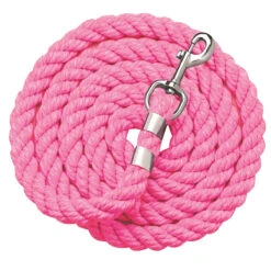 Perri's Solid Color Cotton Lead Rope -Farm Housetack Store hot pink 58238.1588083387.1280.1280