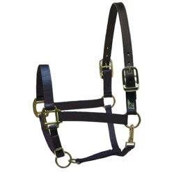 Perri's Premium Nylon Safety Halter 20 Perri's Premium Nylon Safety Halter -Farm Housetack Store navy 34737.1588257173.1280.1280