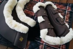 Sixteen Cypress Leatherette Brushing Boots, Hickory -Farm Housetack Store sixteen cypress hickory brushing boots2