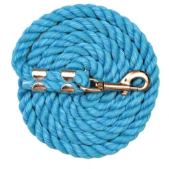 Perri's Solid Color Cotton Lead Rope -Farm Housetack Store turquoise 66765.1588083388.1280.1280