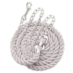 Perri's Cotton Lead With Chain -Farm Housetack Store white 78294.1588091734.1280.1280