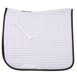 Ovation Pro Square Quilt Dressage Pad -Farm Housetack Store white black 83764.1590172772.1280.1280