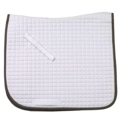 Ovation Pro Square Quilt Dressage Pad -Farm Housetack Store white charcoal 64514.1590172772.1280.1280